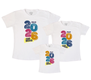 Kit Família 3 Peças Feliz Ano Novo 2026