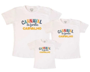 Kit Família Carnaval Com Nome Branco