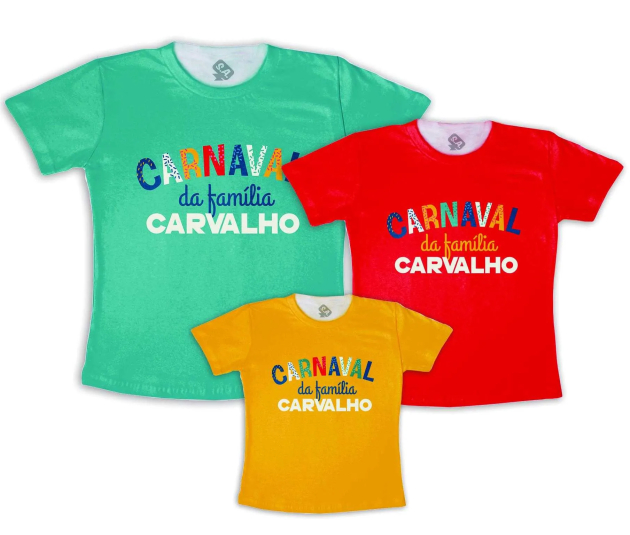 Kit Família Carnaval Com Nome