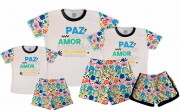 Kit Família Paz Saude Amor Diversão Felicidade e Esperança Menino 