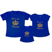 Kit Família Azul Princesa Pai, Princesa Mãe e Princesa