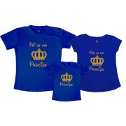 Kit Família Azul Príncipe Pai, Príncipe  Mãe e Príncipe