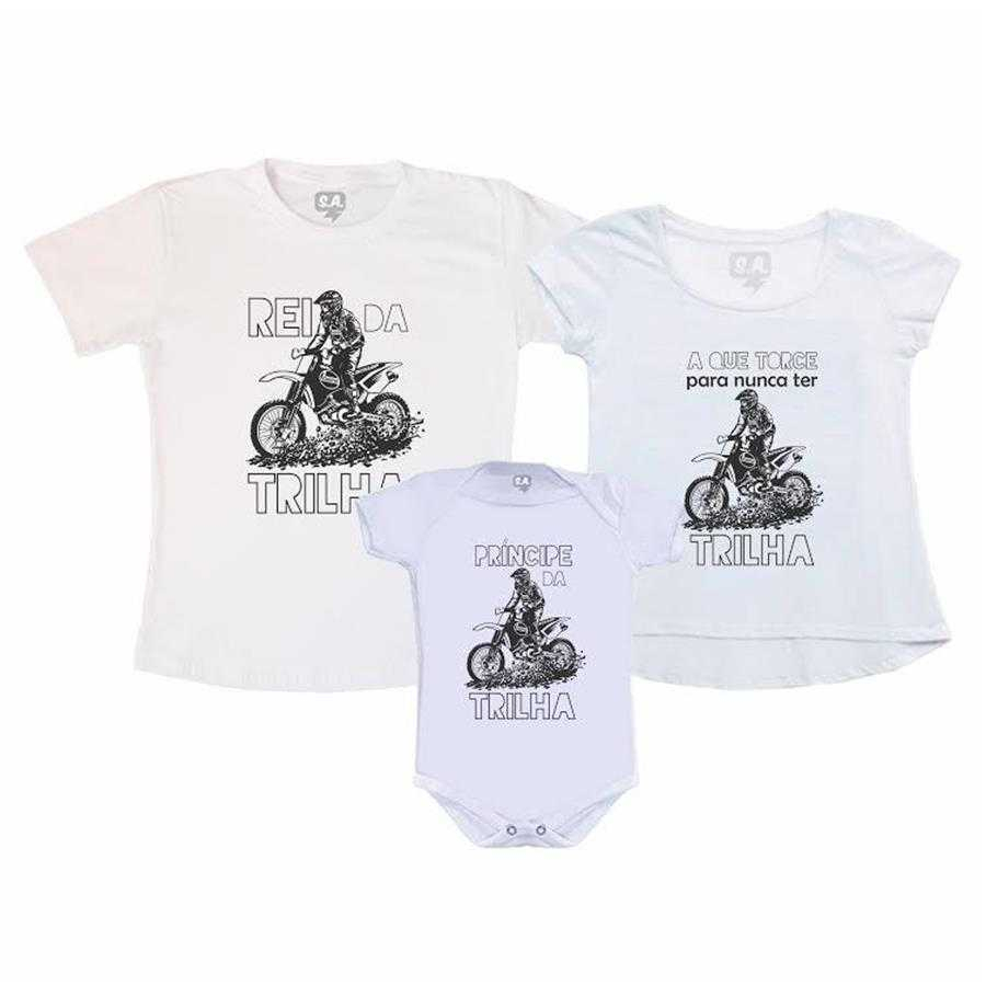 Kit Família Moto de Trilha na Camiseteria S.A.