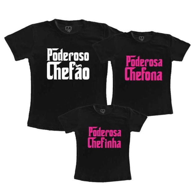 Kit Família Poderoso Chefão-Chefinha - Preto