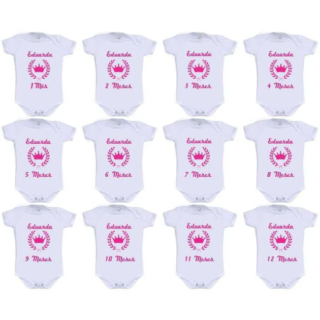 Kit Mesversário Coroa de Louros Rosa