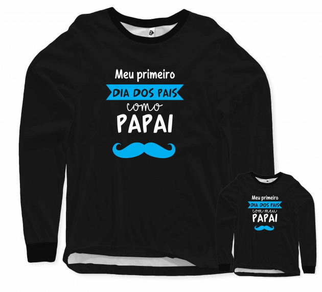 Kit Moletom - Tal Pai tal Filho - Meu Primeiro Dia Dos Pais - Menino 