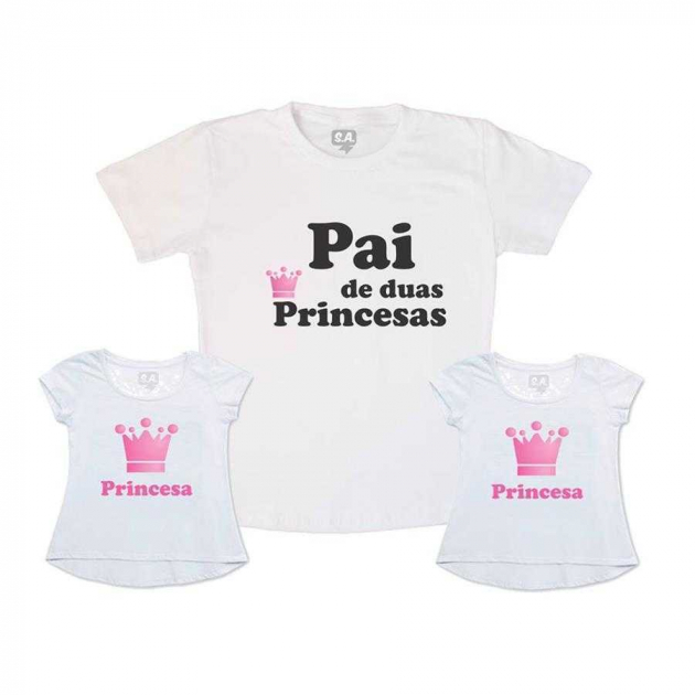 Kit Pai e Duas Filhas Pai de Duas Princesas