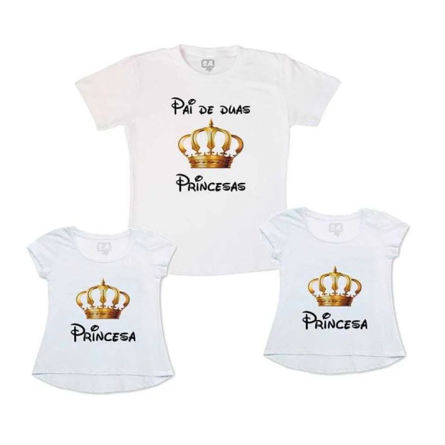 Kit Pai e Duas Filhas Pai de Duas Princesas