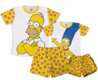 Kit  Pijama Casal  Verão  Simpsons