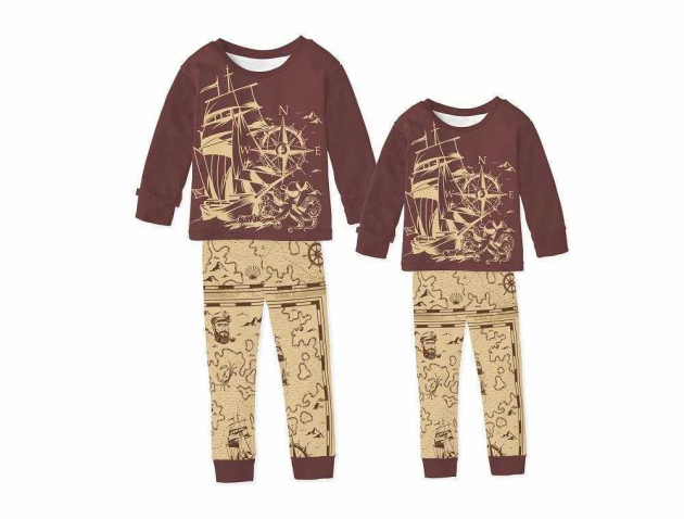 Kit Pijamas De Inverno Tal Pai Tal Filho Marinheiro 