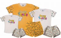 Kit Pijamas Família  Happy Family Menina 