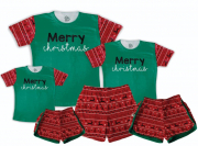 Kit Pijamas Família Temático De Natal - Merry Christmas