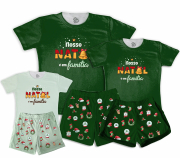 Kit Pijamas Família Temático De Natal - Nosso Natal é em Família 