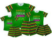 Kit Pijamas Família Verde