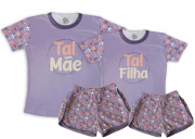 Kit Pijamas Tal Mãe, Tal Filha Lilás