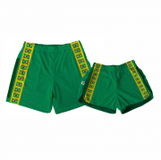 Kit Shorts Tactel Casal Para A Copa Verde Com A Bandeira 