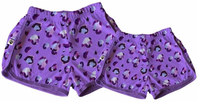 Kit Shorts Tactel Tal Mãe Tal Filha Oncinha