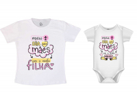 Kit Tal mãe, Tal Filha 2 Peças Primeiro Dia Das Mães 