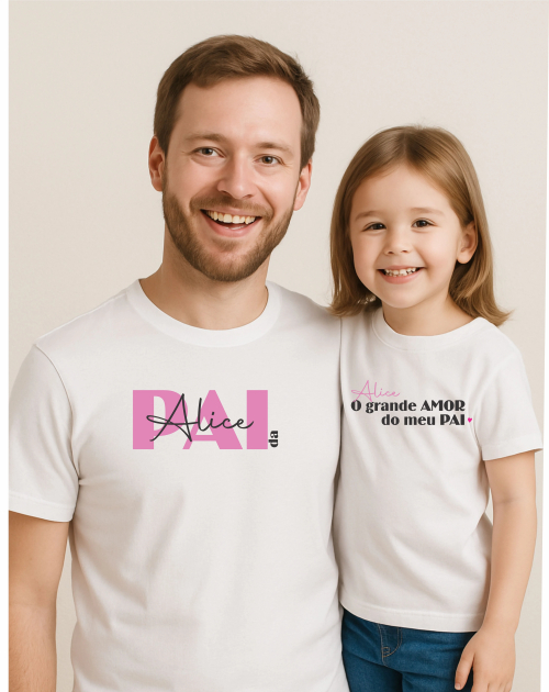 Kit Tal Pai, Tal Filha Grande Amor Do Meu Pai - Personalizado Com Nome 