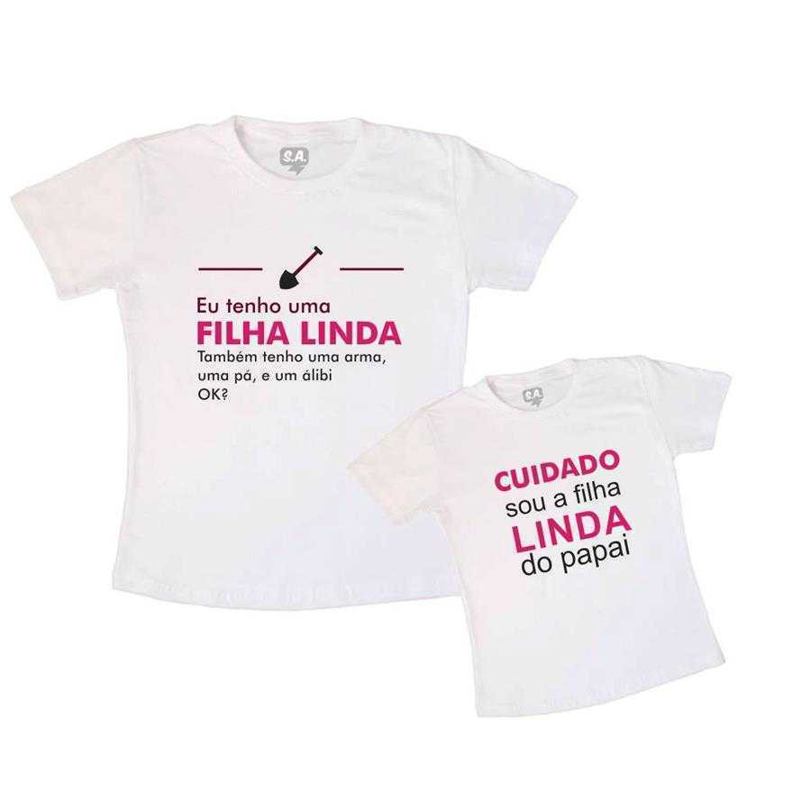 Kit 2 peças - Camisetas Tal Mãe Tal Filha(o) - Barbie Mom e Barbie Girl