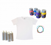 Kit Tie Dye Camiseta Adulto 100% Algodão