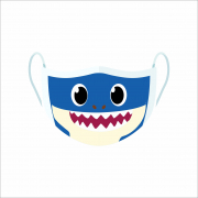 Máscara de Proteção Facial Reutilizável e Lavável Daddy Shark Azul