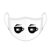Máscara de Proteção Facial Reutilizável e Lavável bateria café 