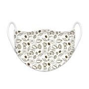 Máscara de Proteção Facial Reutilizável e Lavável Café