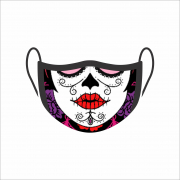 Máscara de Proteção Facial Reutilizável e Lavável Caveira Mexicana