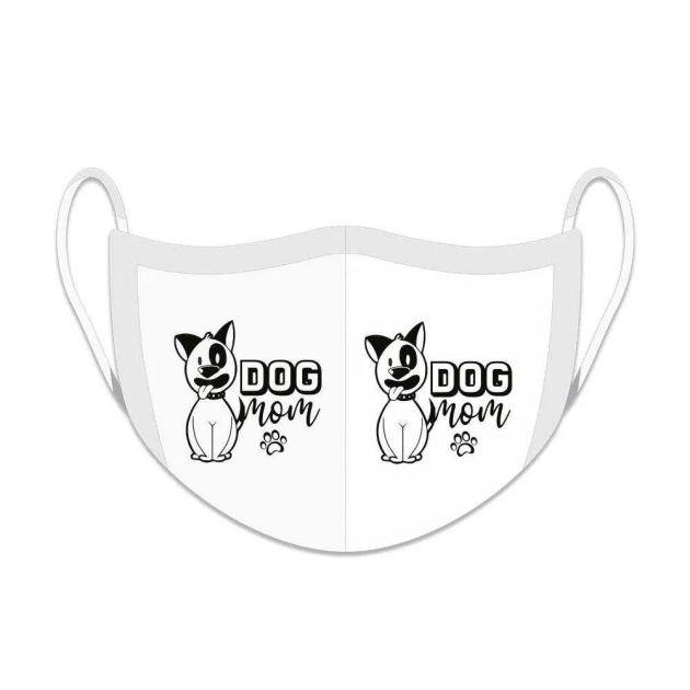 Máscara de Proteção Facial Reutilizável e Lavável Dog Mom 