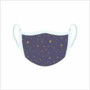 Máscara de Proteção Facial Reutilizável e Lavável Estrelas Azul Marinho