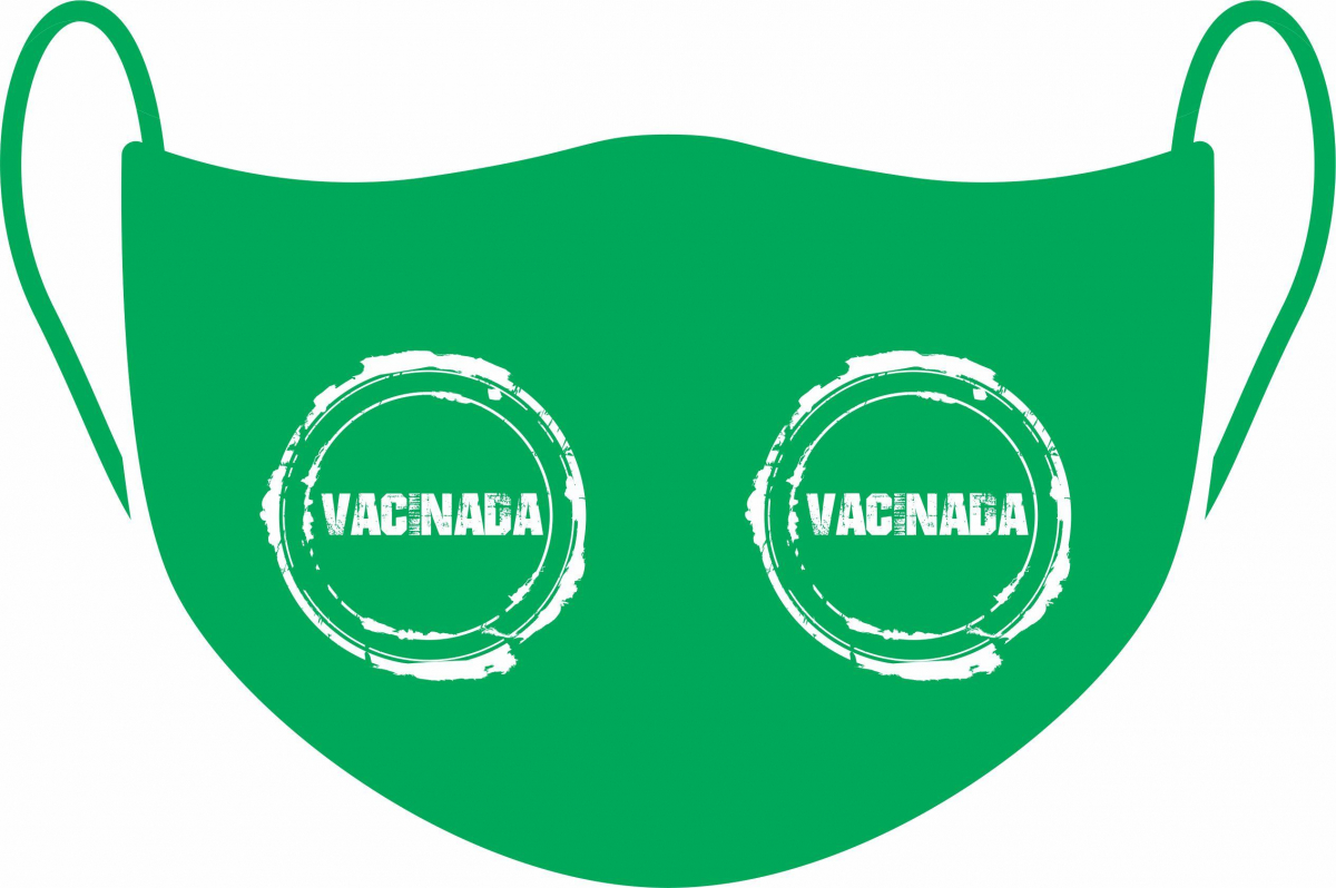 Máscara de Proteção Facial Reutilizável e Lavável Selo Vacinada