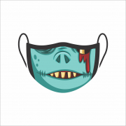 Máscara de Proteção Facial Reutilizável e Lavável Zombie