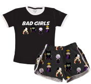 Pijama  Feminino Adulto Curto Bad Girls