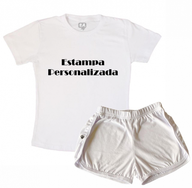 Pijama Adulto Feminino Curto Personalize