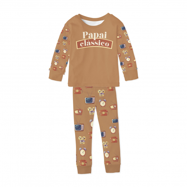 Pijama Adulto De Inverno Dia Dos Pais Papai Clássico 