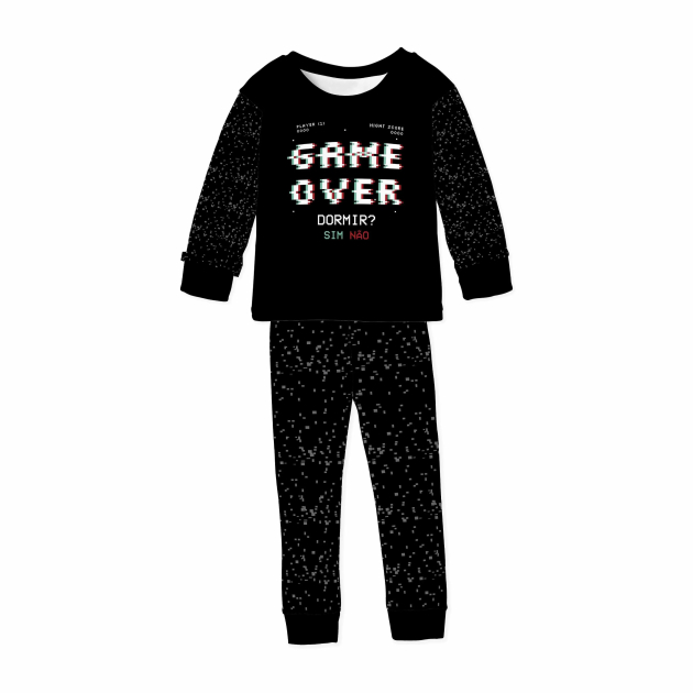 Pijama Adulto De Inverno Game Over 