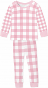 Pijama Adulto De Inverno Xadrez Rosa E Branco