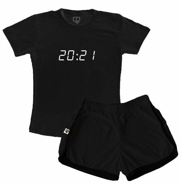 Pijama Feminino  Adulto Curto Temático De Ano Novo 2021