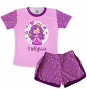 Pijama Feminino Infantil De Malha  Fada