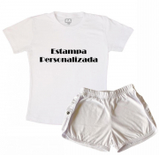 Pijama Feminino Infantil Malha Personalize