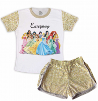 Pijama Feminino Infantil Malha Princesas