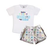 Pijama Feminino Infantil Sonhos e Estrelas Ano Novo 