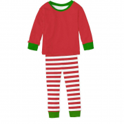 Pijama Infantil De Inverno Com Listras  Para Comemorar O Natal 