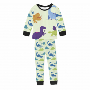 Pijama Infantil de Malha Com Punho Dinossauro 