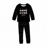 Pijama Infantil De Malha Com Punho Game Over 