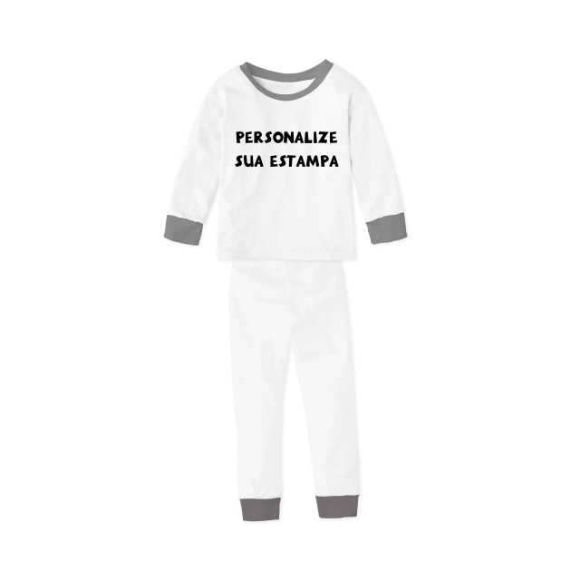 Pijama Infantil De Malha Com Punho Personalize