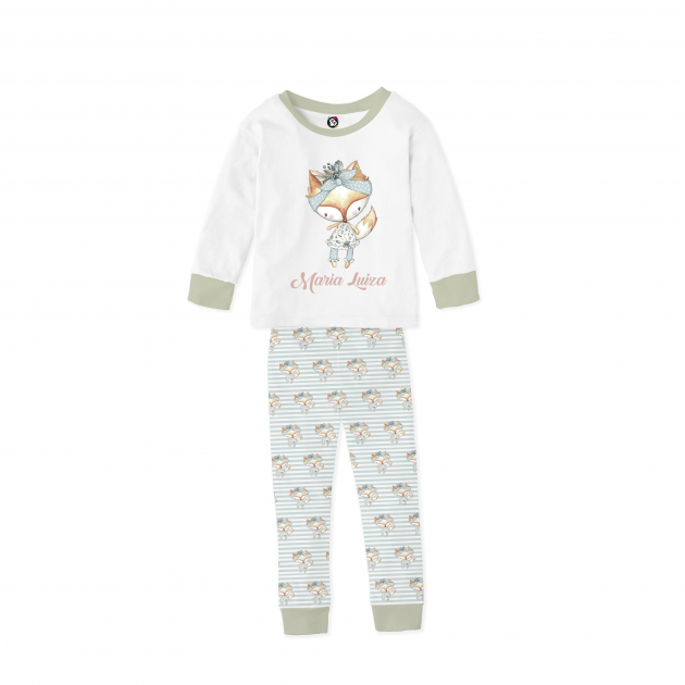 Pijama Infantil de Malha com Punho Raposinha 1