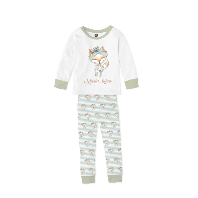 Pijama Infantil de Malha com Punho Raposinha 1