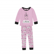 Pijama Infantil de Malha Com Punho Unicórnio
